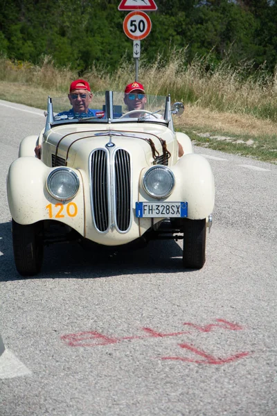 Urbino Italien Jun 2022 328 1939 Auf Einem Alten Rennwagen — Stockfoto