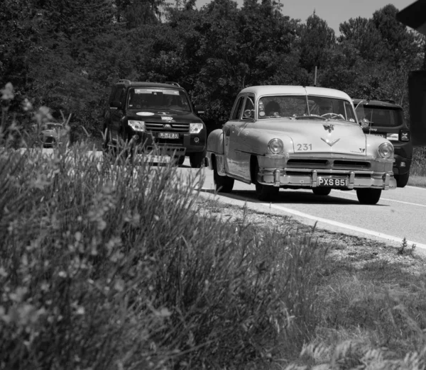 Urbino Itália Jun 2022 Chrysler Saratoga 5300 1952 Antigo Carro — Fotografia de Stock