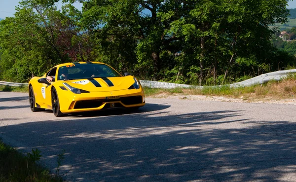 Urbino Itália Jun 2022 Ferrari Tribute Ferrari 458 Speciale Old — Fotografia de Stock