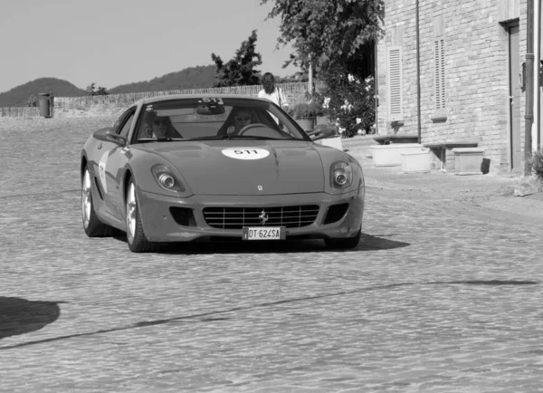 Urbino Olaszország Június 2022 Ferrari Tribute Ferrari 599 Gtb Fiorano — Stock Fotó