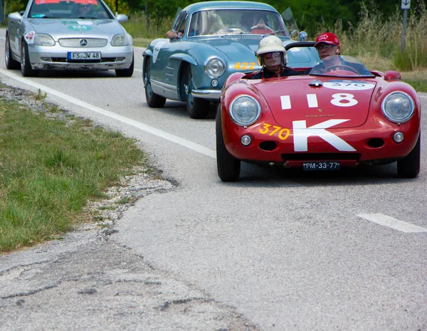 Urbino Italia Jun 2022 Porsche 550 Spyder 1955 Viejo Coche — Foto de Stock