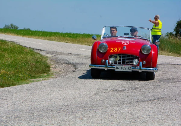 Urbino Italien Jun 2022 Triumph Tr3 Sports 1957 Auf Einem — Stockfoto