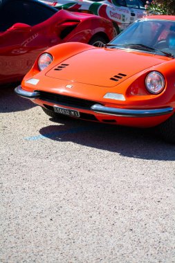POLTU QUATU - ITALY - JUL 9 - 2022 : FERRARI DINO RED Poltu Quatu Classic