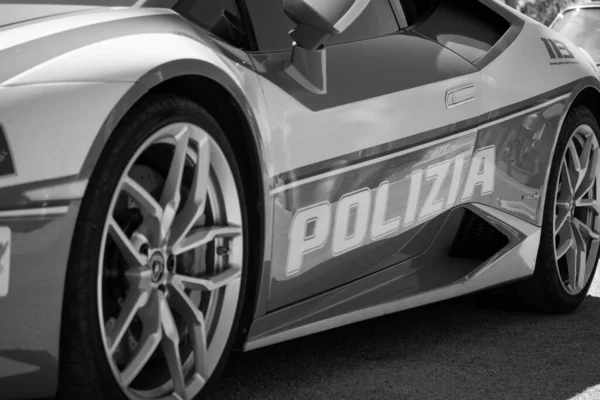 Poltu Quatu Italy Jul 2022 Lamborghini Huracan Polizia Italiana Poltu — стоковое фото
