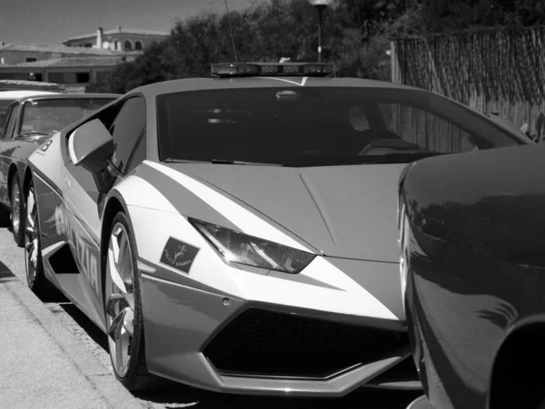 Poltu Quatu Olaszország Jul 2022 Lamborghini Huracan Polizia Olaszország Olaszország — Stock Fotó