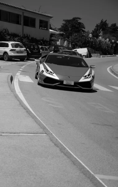 Poltu Quatu Italy Jul 2022 Lamborghini Huracan Polizia Italiana Poltu — стокове фото