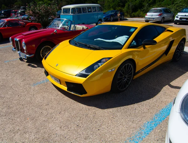 Poltu Quatu Italy Jul 2022 Жовтий Lamborghni Diablo Poltu Quatu — стокове фото