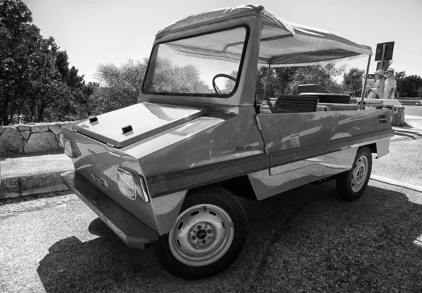 Poltu Quatu Italy Jul 2022 Spiaggina Fiat 750 Joker Poltu — стоковое фото