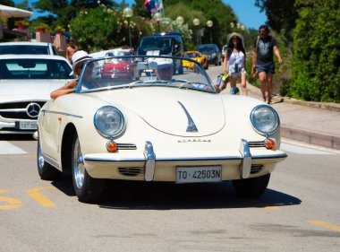 POLTU QUATU - ITALY - JUL 9 - 2022 : PORSCHE 356 1500 SPEEDSTER Poltu Quatu Classic