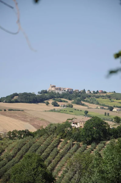 Landscape Village Sorbolongo Province Pesaro Urbino Marche Region Italy — ストック写真