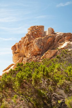 La Maddalena Sardinia of spargi di corsara di cala del landscape at summer