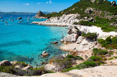La Maddalena Sardinia of spargi di corsara di cala del landscape at summer