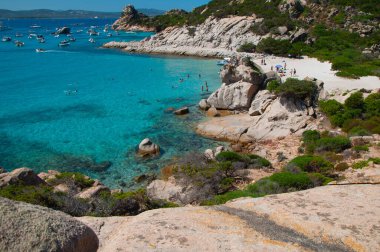 La Maddalena Sardinia of spargi di corsara di cala del landscape at summer