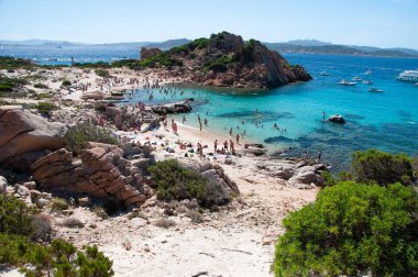 La Maddalena Sardinia of spargi di corsara di cala del landscape at summer