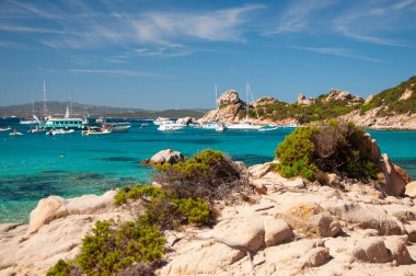 La Maddalena Sardinia of spargi di corsara di cala del landscape at summer
