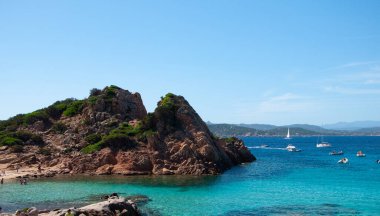 La Maddalena Sardinia of spargi di corsara di cala del landscape at summer