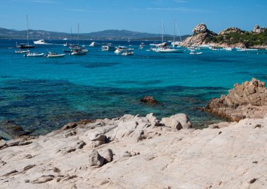 La Maddalena Sardinia of spargi di corsara di cala del landscape at summer