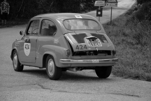 Urbino Italy Jun 2022 Fiat 600 1956 Old Racing Car — Fotografia de Stock