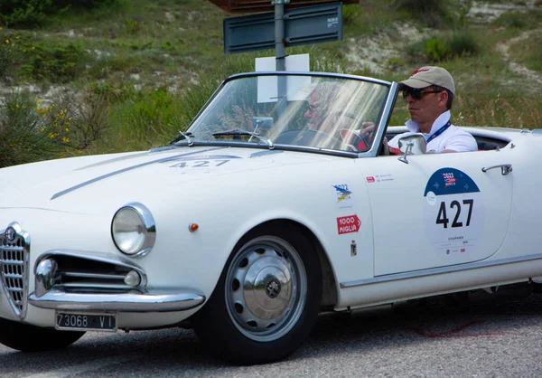 Urbino Italy Jun 2022 Alfa Romeo Giulietta Spider 1957 Old — Stock Photo, Image