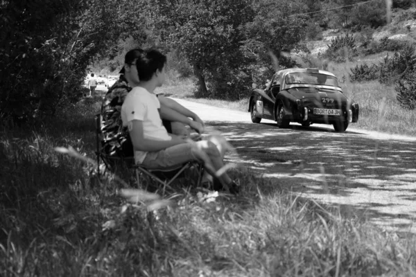 Urbino Italy Jun 2022 Triumph Tr2 Sports 1955 Old Racing — Φωτογραφία Αρχείου