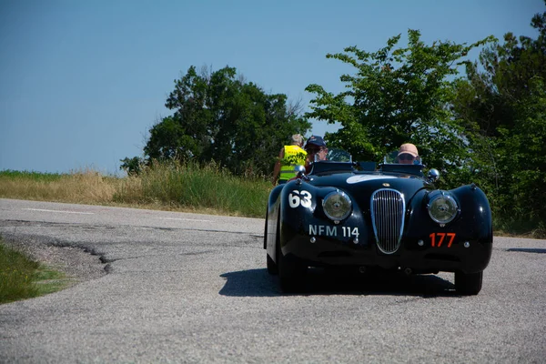 Urbino Italy Jun 2022 Jaguar Xk120 Ots Roadster 1950 Old — Foto de Stock