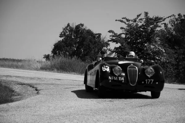 Urbino Italy Jun 2022 Jaguar Xk120 Ots Roadster 1950 Old — Fotografia de Stock