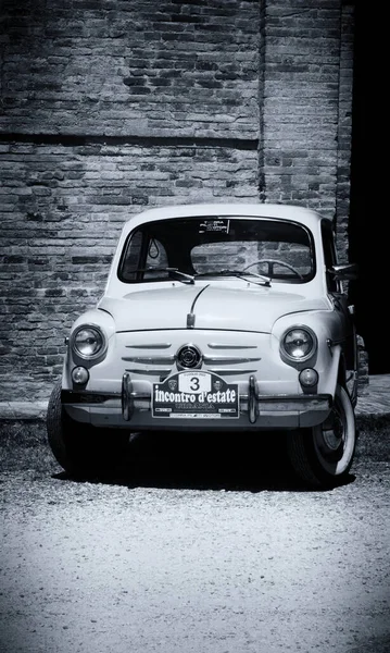 Pesaro Italie Juillet 2022 Rallye Voitures Classiques Fiat 600 Pesaro — Photo