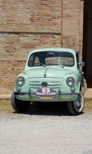 Pesaro Italien Juli 2022 Oldtimer Rallye Fiat 600 Pesaro — Stockfoto