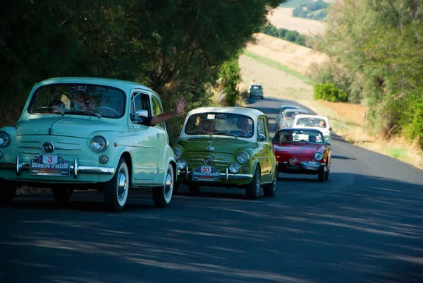 Pesaro Italie Juillet 2022 Rallye Voitures Classiques Fiat 600 Pesaro — Photo