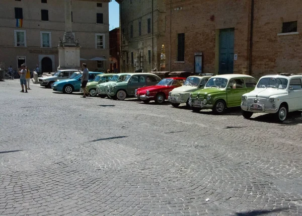 Pesaro Italie Juillet 2022 Rallye Voitures Classiques Fiat 600 Pesaro — Photo