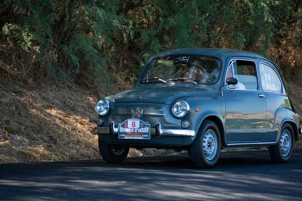 Pesaro Italie Juillet 2022 Rallye Voitures Classiques Fiat 600 Pesaro — Photo