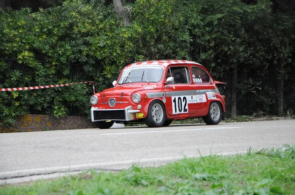 Pesaro Italie Ott 2022 Rallye Des Voitures Classiques Fiat 600 — Photo