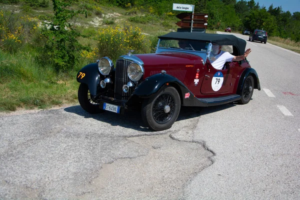Urbino Italia Jun 2022 Bentley Litre 1934 Viejo Coche Carreras — Foto de Stock
