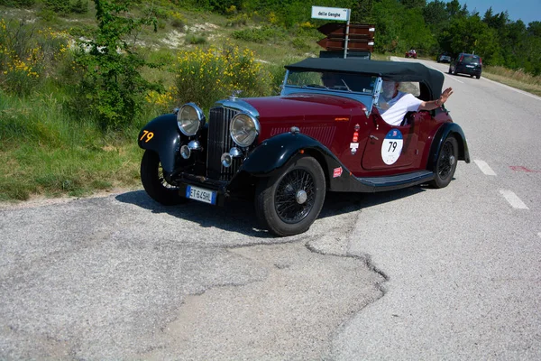 Urbino Talya Haziran 2022 Bentley Litre 1934 Mille Miglia 2022 — Stok fotoğraf