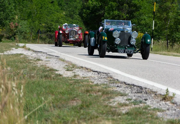 Urbino Italy Jun 2022 Aston Martin Mans 1933 Старому Гоночному — стокове фото