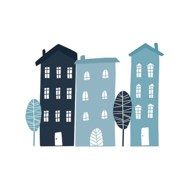 Çocuk odası dekorasyonu. Güzel el çizimi bebek odası sanatı. Bebek partileri, oda dekorasyonu, tebrik kartı için vektör illüstrasyonu.