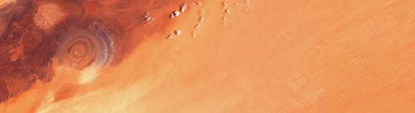 Richat Structure, Eye of Africa, Mauritania. geological structure of Rishat, satellite image. Royalty Free Stock Images