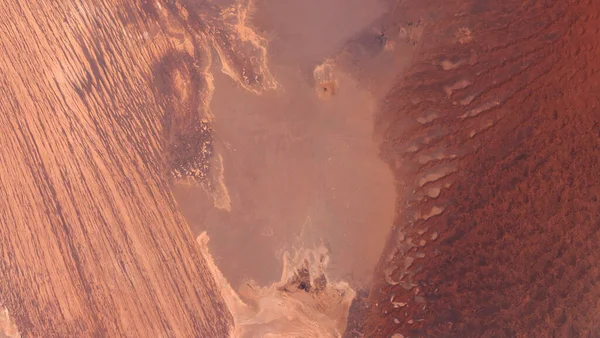 Dasht-e Kavir, deserto de sal nas terras altas iranianas, imagem de satélite — Fotografia de Stock