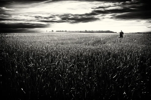 Homem solitário no limite — Fotografia de Stock