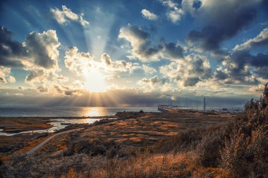 oresunds Köprüsü'nde Günbatımı