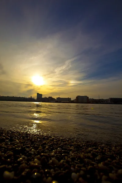 Zee in zonsondergang — Stockfoto