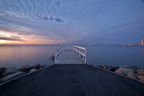 Zee in zonsondergang — Stockfoto