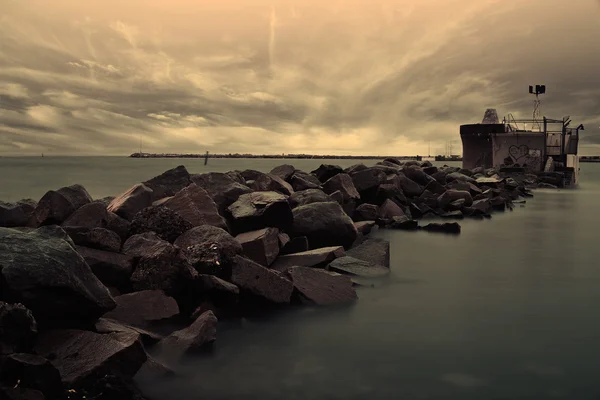 Havet i solnedgången — Stockfoto