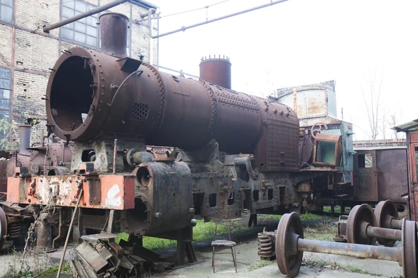 Staré továrny vlak — Stock fotografie