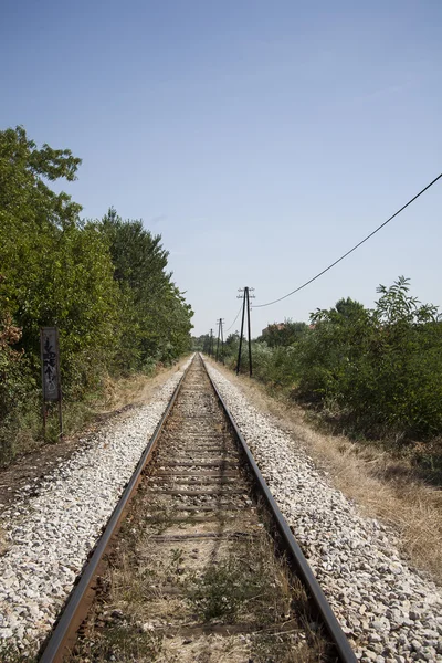 Οι σιδηρογραμμές — Φωτογραφία Αρχείου