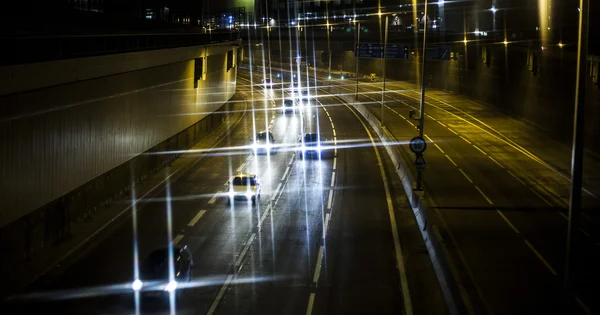 Auto světla stezky — Stock fotografie