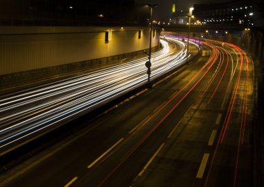 gece saat trafik ışıkları, soyut