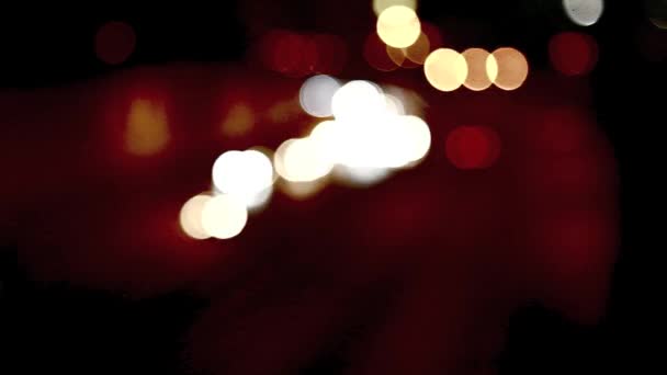 Трафік у місті вночі, шосе — стокове відео