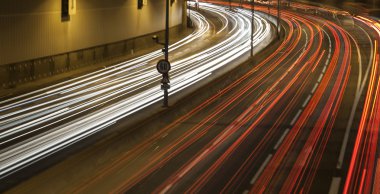 gece trafik kentin hafif izleme