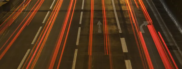 Night traffic in the city ,light trace — Stock Photo, Image